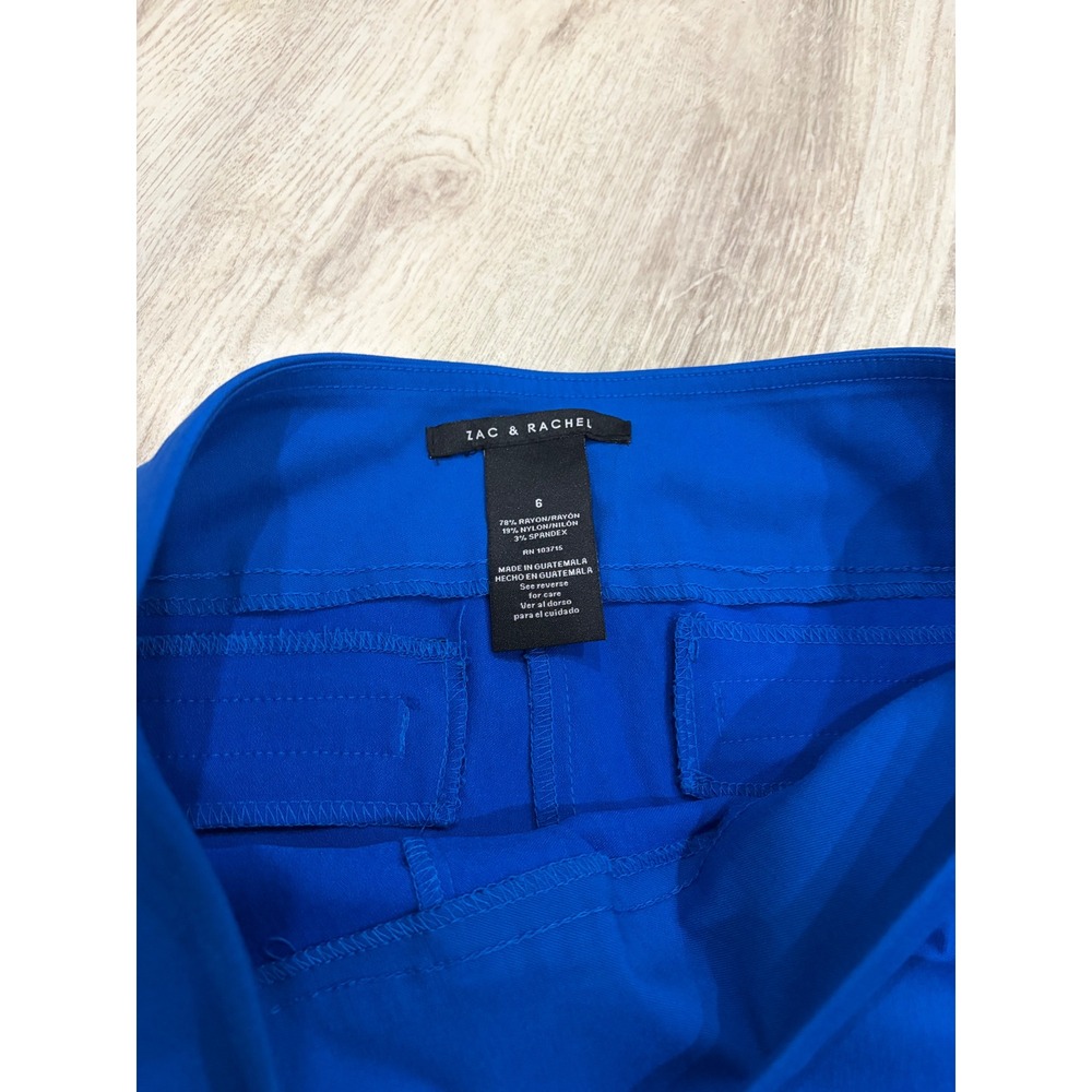 NWT Zac & Rachel The Ultimate Fit Lapis Blue Stretch Cropped Pants Size 6 - Picture 3 of 5